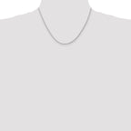 14K White Gold Solid Wheat Chain Necklace 1.75mm