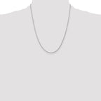 14K White Gold 1.75mm Parisian Wheat with Lobster Clasp Chain