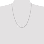 14K White Gold 1.75mm Parisian Wheat with Lobster Clasp Chain