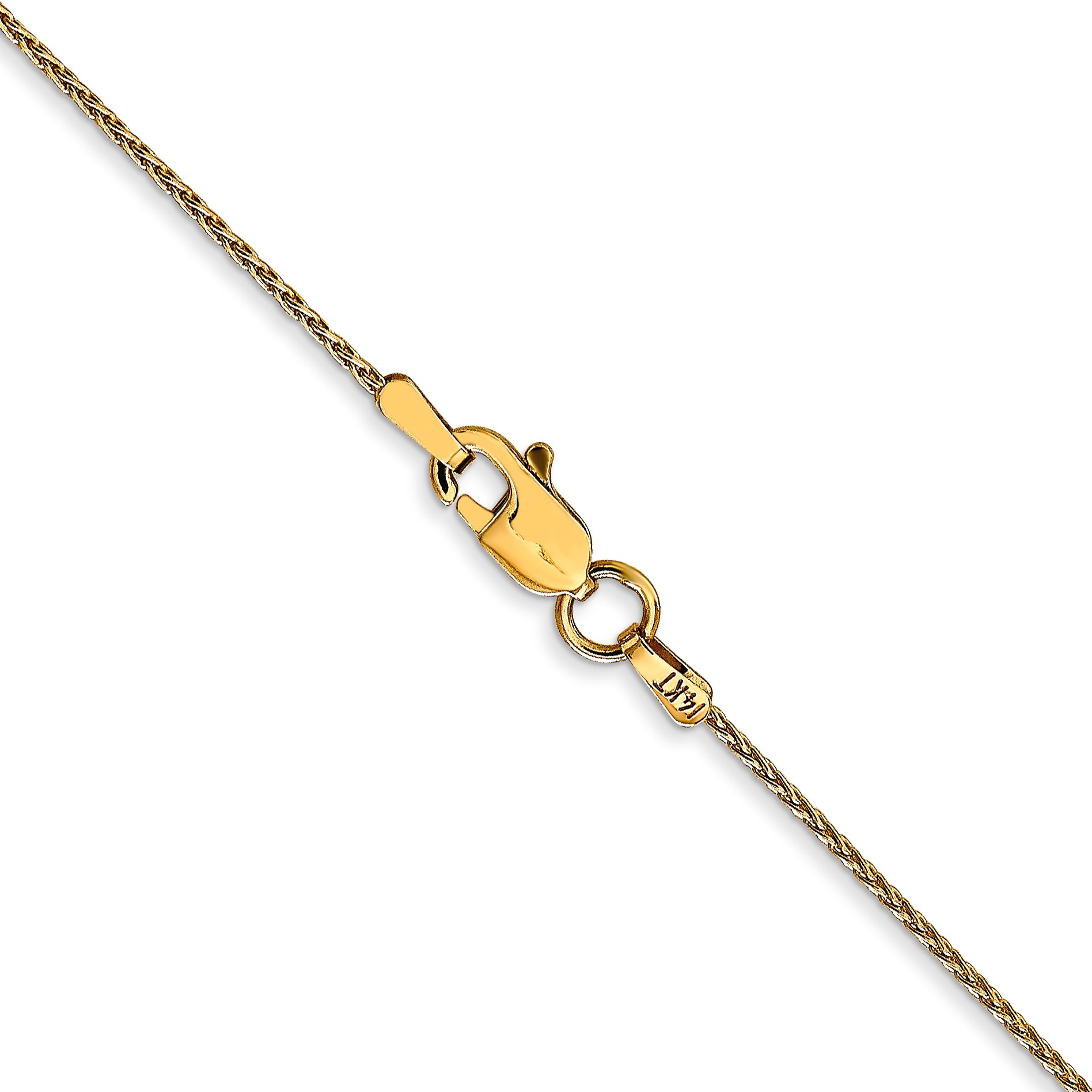 14k 30 inch 1mm Parisian Wheat with Lobster Clasp Chain