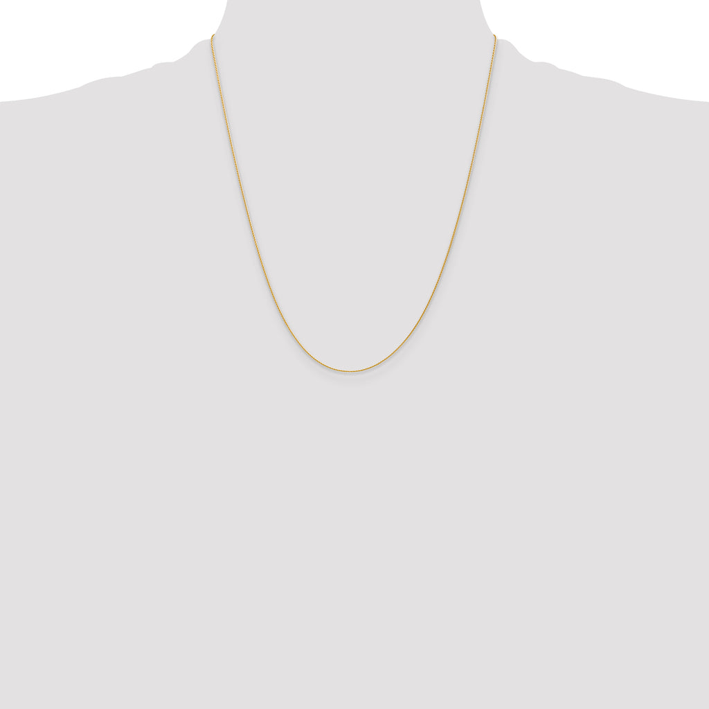 14k 22 inch 1mm Parisian Wheat with Lobster Clasp Chain