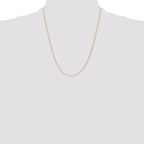 14k 22 inch 1mm Parisian Wheat with Lobster Clasp Chain