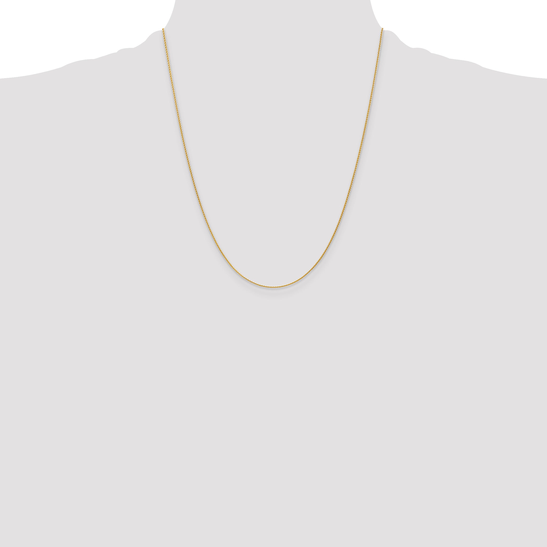 14k 22 inch 1.2mm Parisian Wheat with Lobster Clasp Chain