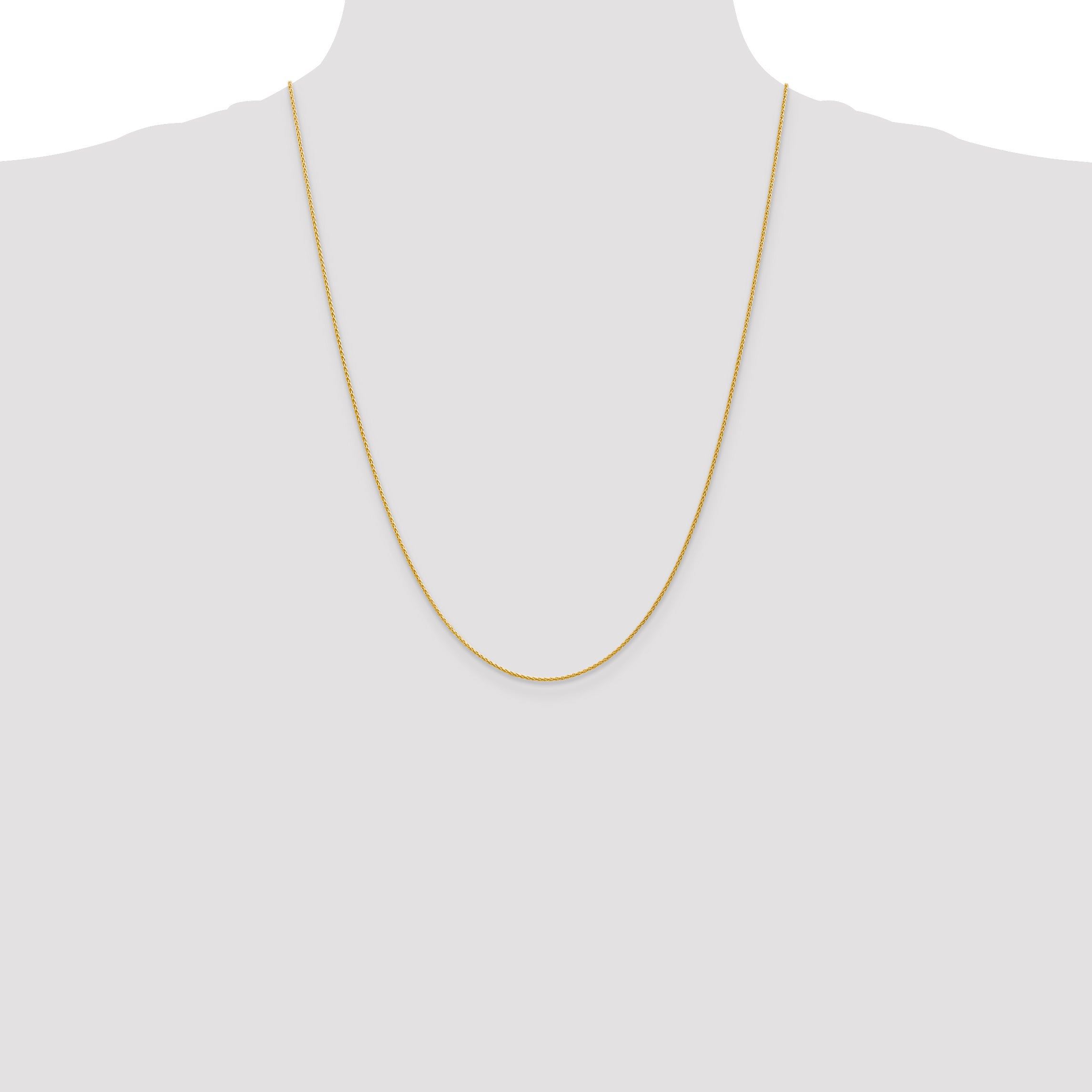 14k 24 inch 1.2mm Parisian Wheat with Lobster Clasp Chain
