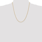 14k 22 inch 1.5mm Parisian Wheat with Lobster Clasp Chain