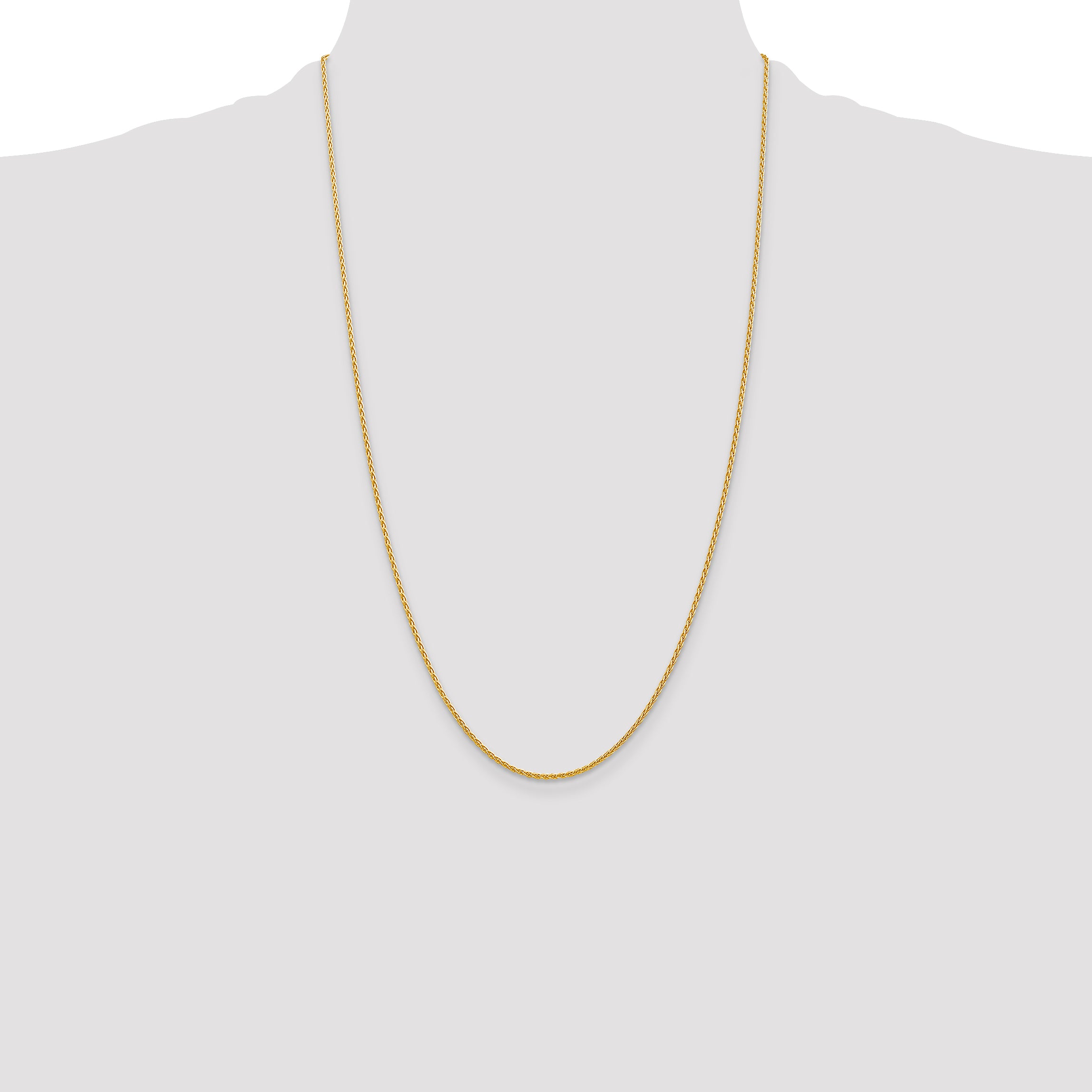 14k 26 inch 1.5mm Parisian Wheat with Lobster Clasp Chain