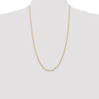 14k 26 inch 1.5mm Parisian Wheat with Lobster Clasp Chain