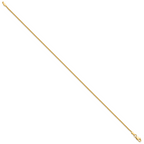 14k 9 inch 1.5mm Parisian Wheat with Lobster Clasp Anklet