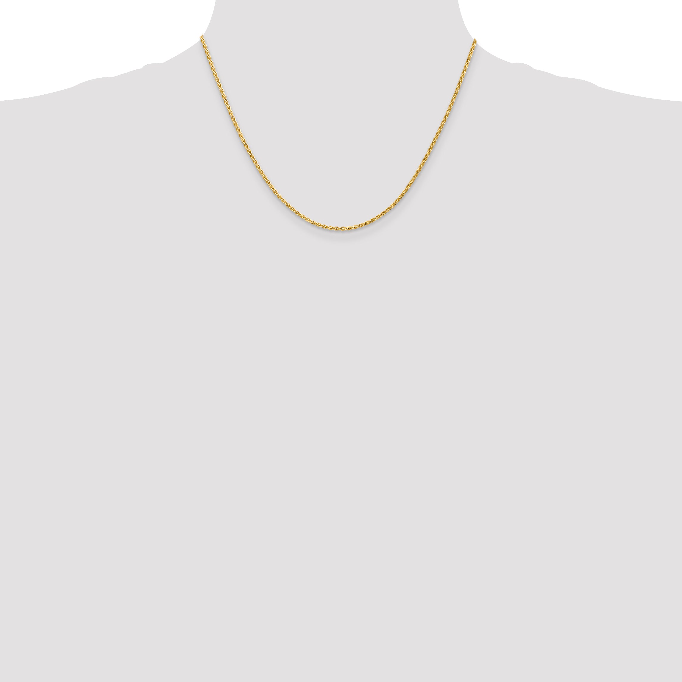 14k 1.75mm Parisian Wheat with Lobster Clasp Chain