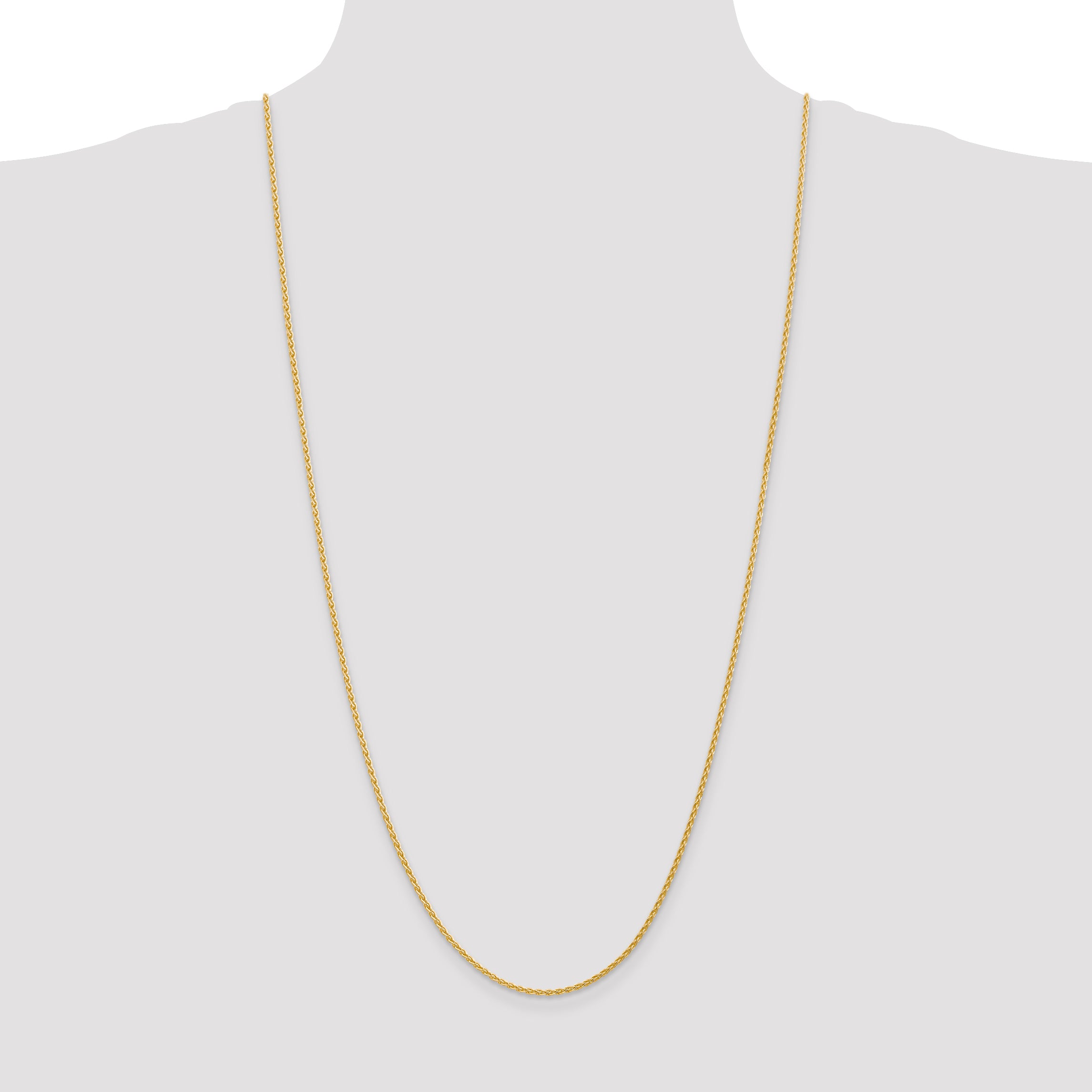 14k 30 inch 1.75mm Parisian Wheat with Lobster Clasp Chain