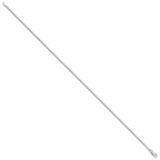 14K White Gold 10 inch 1.5mm Diamond-cut Parisian Wheat with Lobster Clasp Anklet