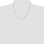 14K White Gold 1.5mm Diamond-Cut Parisian Wheat with Lobster Clasp Chain