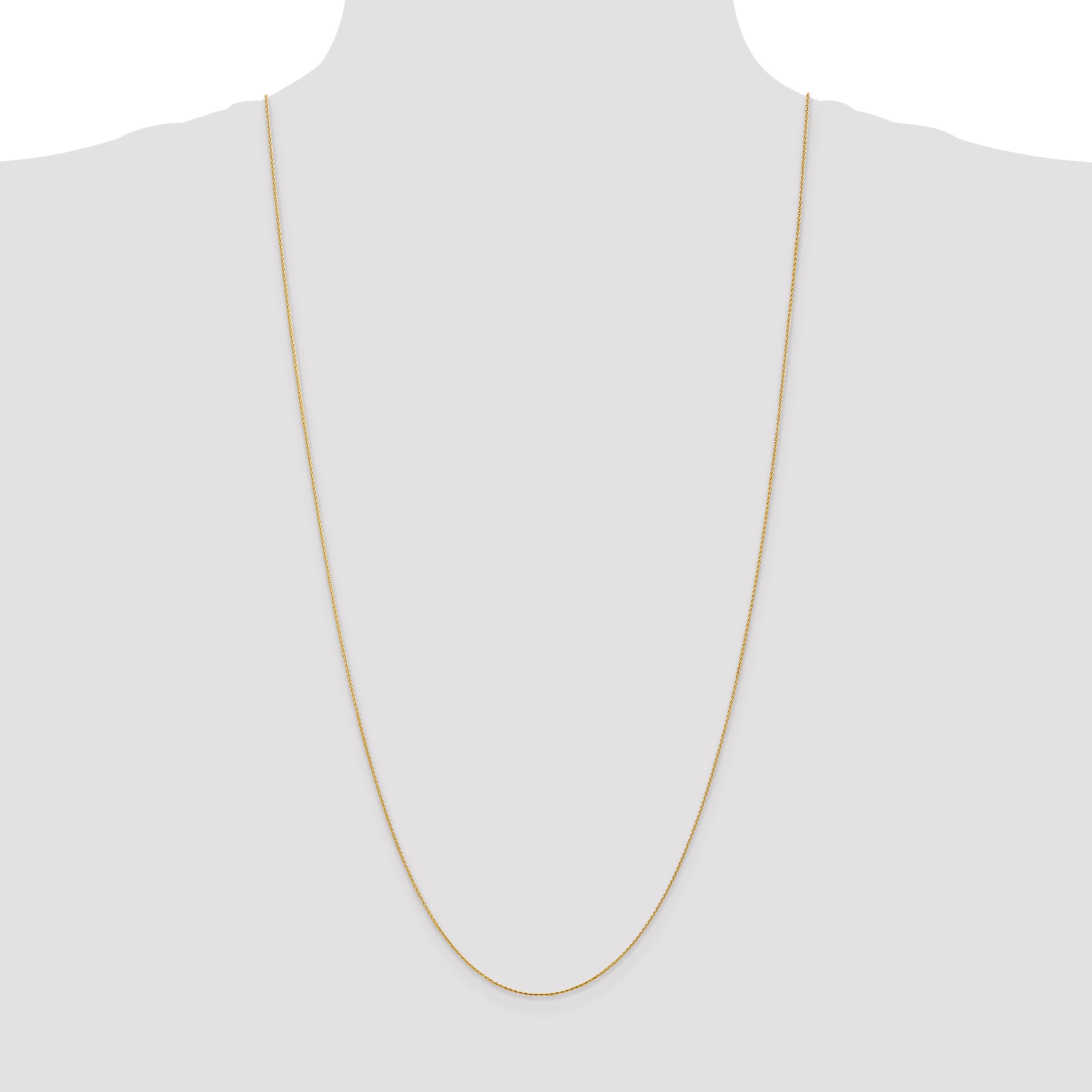 14K 30 inch .8mm Diamond-cut Parisian Wheat with Lobster Clasp Chain