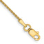 14K Yellow Gold Solid Diamond-Cut Wheat Chain Necklace 1mm