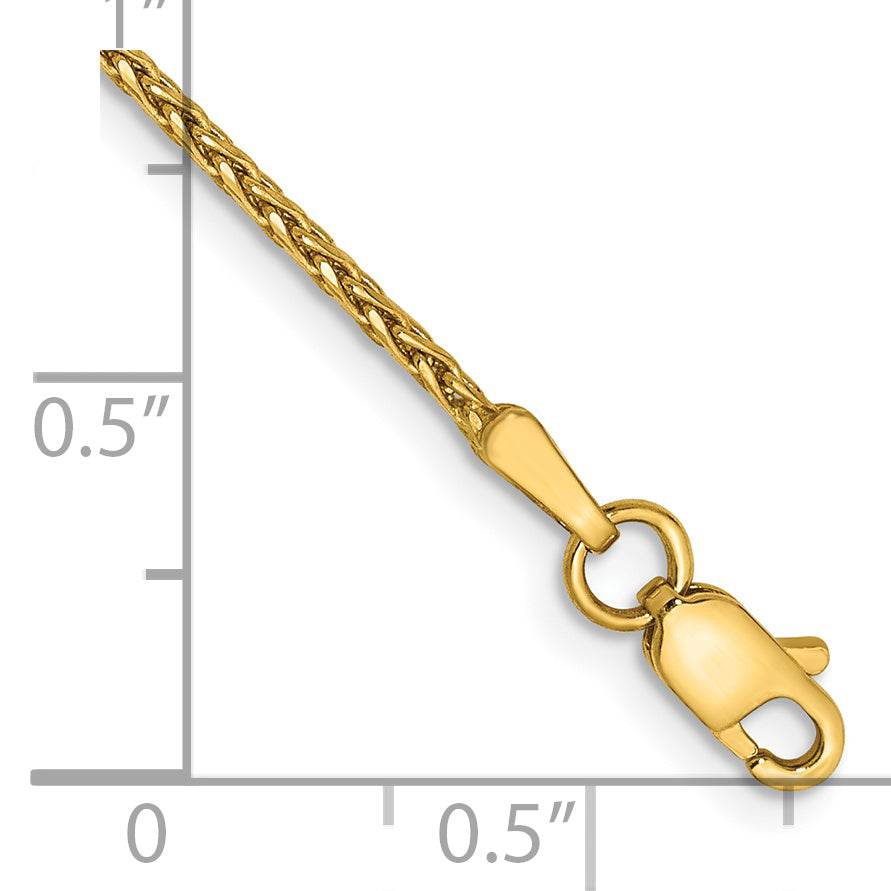 14K 1.5mm Diamond-Cut Parisian Wheat with Lobster Clasp Bracelet