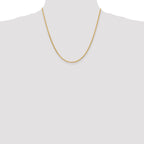14K 20 inch 1.9mm Diamond-cut Parisian Wheat with Lobster Clasp Chain