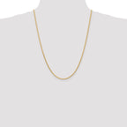 14K 24 inch 1.9mm Diamond-cut Parisian Wheat with Lobster Clasp Chain