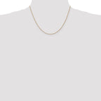 14K Yellow Gold Solid Rope Chain Necklace 0.8mm