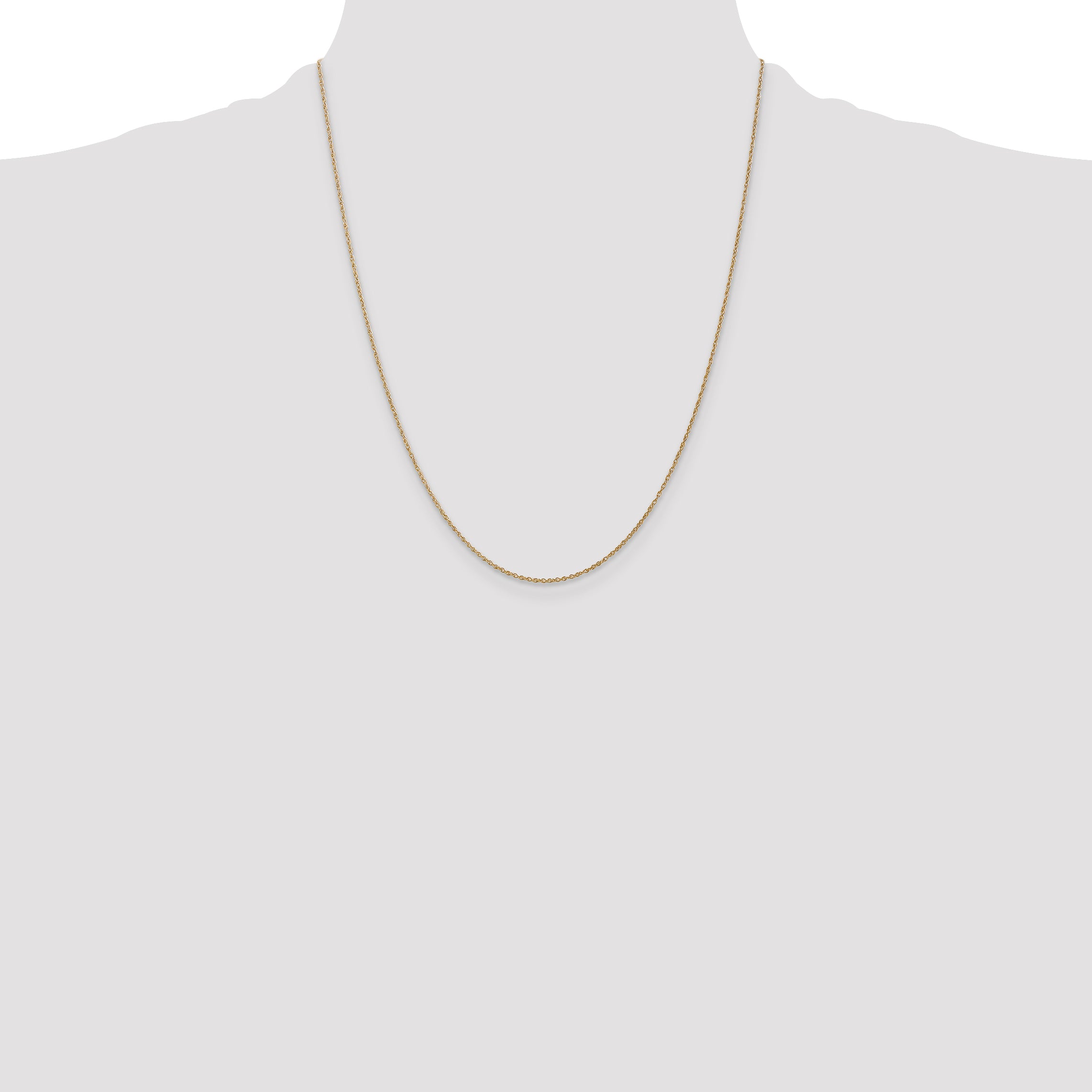 14K .8mm Light Baby Rope with Spring Ring Clasp Chain