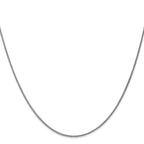 14K White Gold 30 inch 1.25mm Spiga with Lobster Clasp Chain