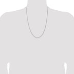 14K White Gold 24 inch 1.25mm Spiga with Lobster Clasp Chain