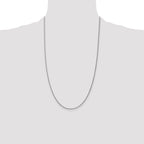14K White Gold 26 inch 1.25mm Spiga with Lobster Clasp Chain