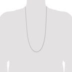 14K White Gold 30 inch 1.25mm Spiga with Lobster Clasp Chain