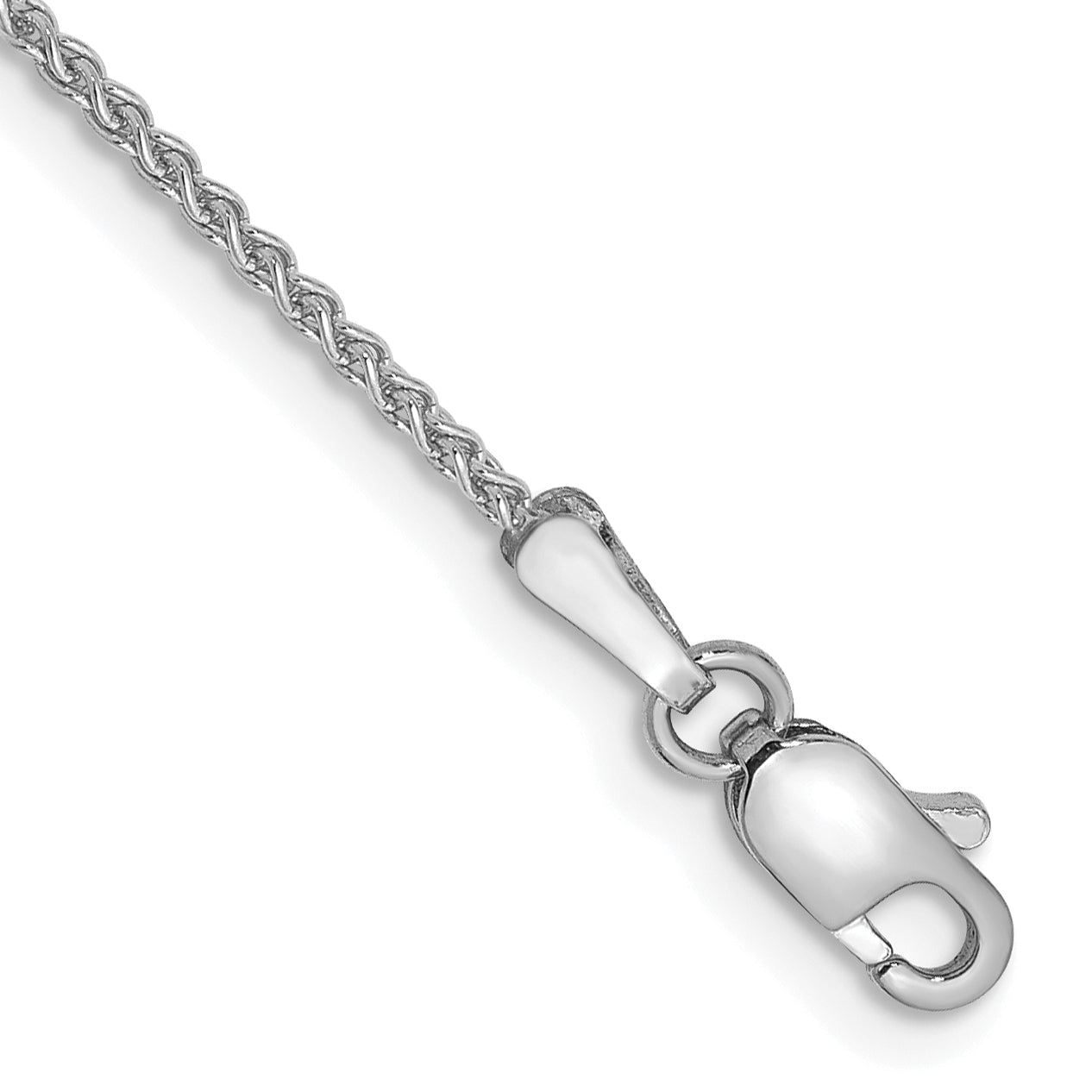 14K White Gold 10 inch 1.25mm Spiga with Lobster Clasp Anklet Main image