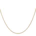 14K 24 inch .7mm Round Parisian Wheat with Lobster Clasp Chain