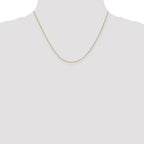14K 18 inch .7mm Round Parisian Wheat with Lobster Clasp Chain