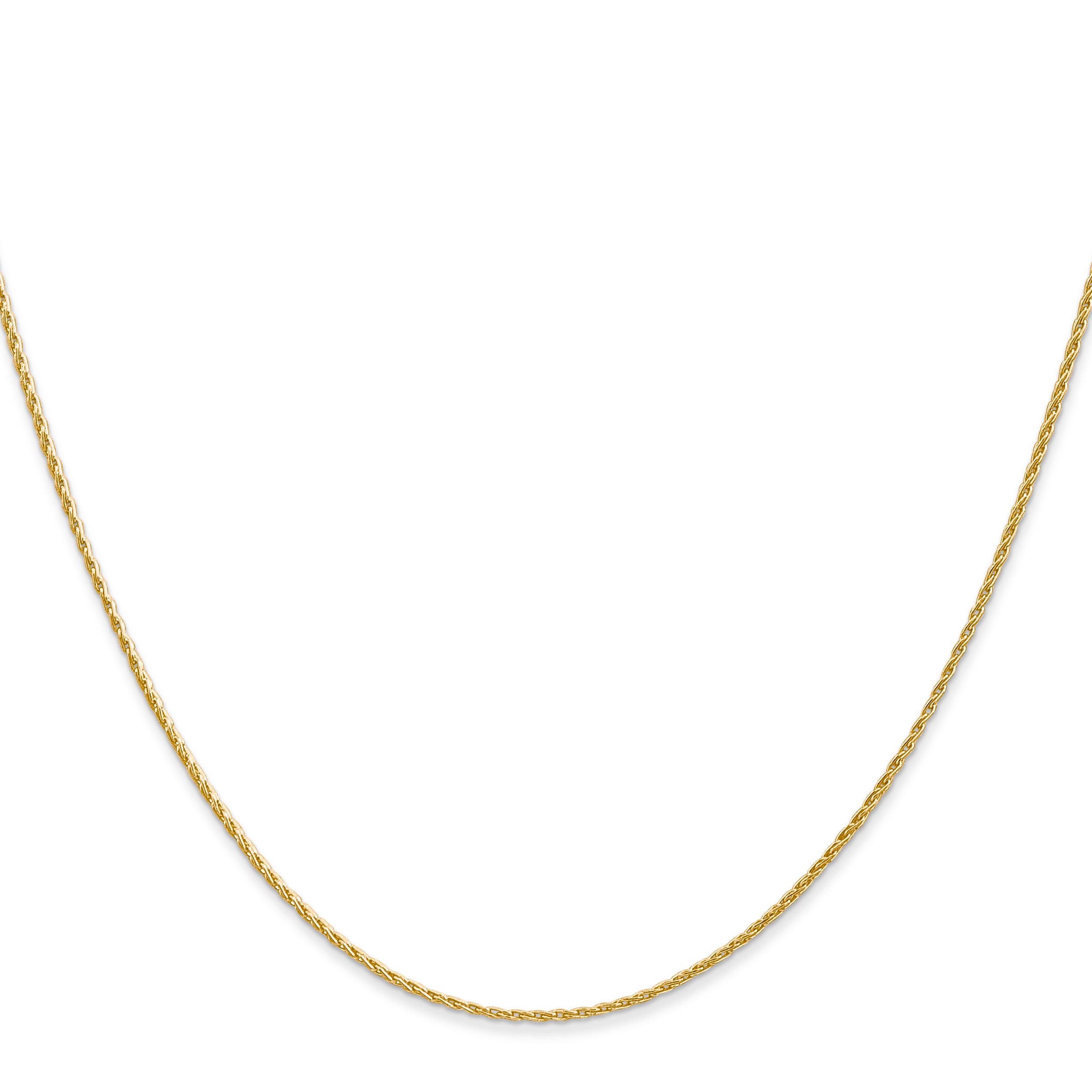 14K 1mm Round Parisian Wheat with Lobster Clasp Chain Secondary image