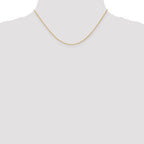 14K Yellow Gold Solid Wheat Chain Necklace 1mm