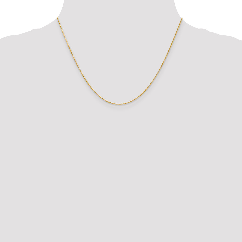 14K 1mm Round Parisian Wheat with Lobster Clasp Chain