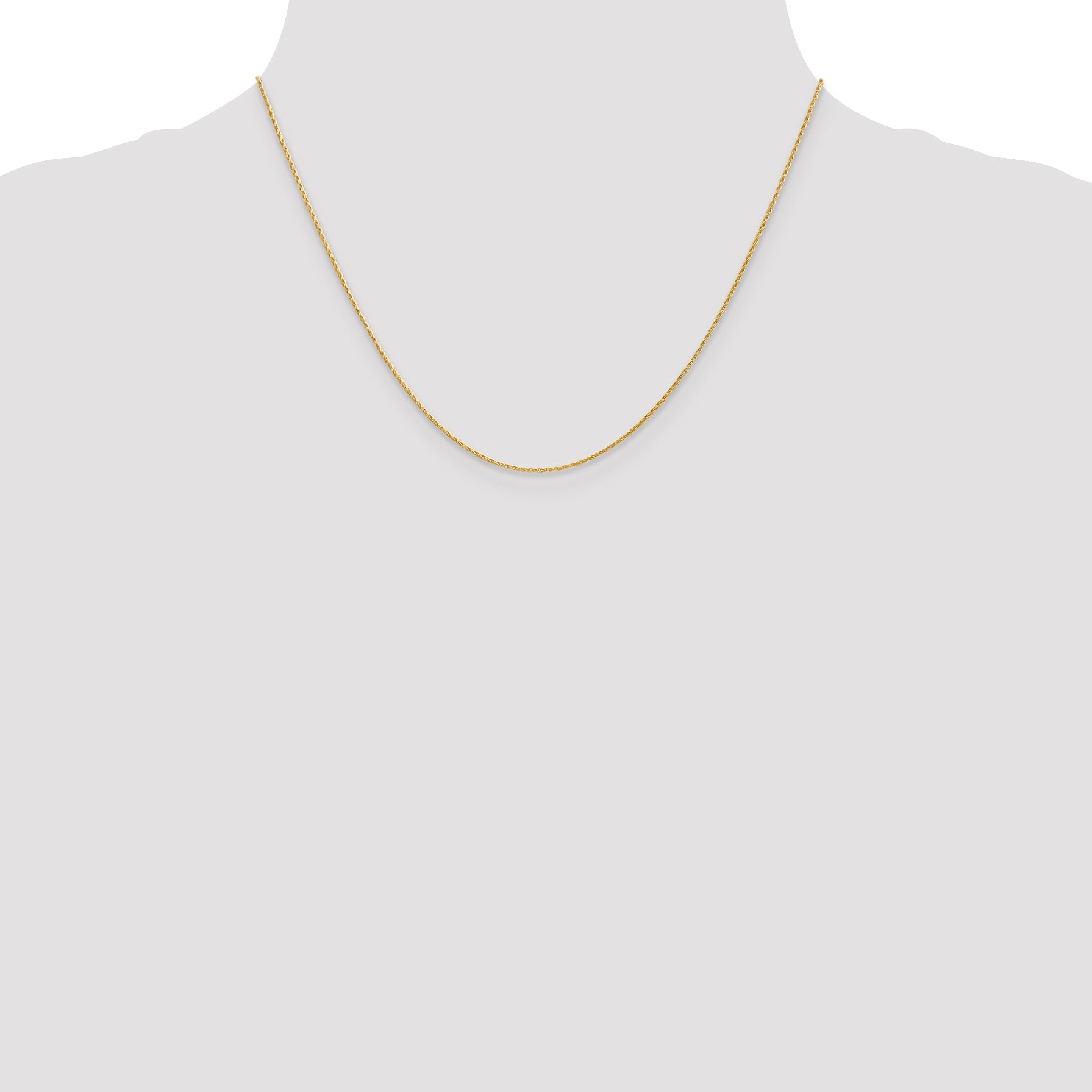14K 1mm Round Parisian Wheat with Lobster Clasp Chain