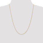 14K 1mm Round Parisian Wheat with Lobster Clasp Chain