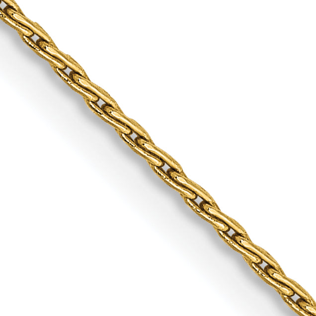 14K 1mm Round Parisian Wheat with Lobster Clasp Chain