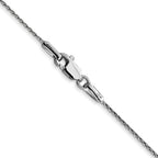14K White Gold Solid Wheat Chain Necklace 0.7mm
