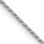 14K White Gold .7mm Round Parisian Wheat with Lobster Clasp Chain