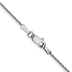 14K White Gold Solid Wheat Chain Necklace 1mm