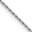 14K White Gold 1mm Round Parisian Wheat with Lobster Clasp Chain