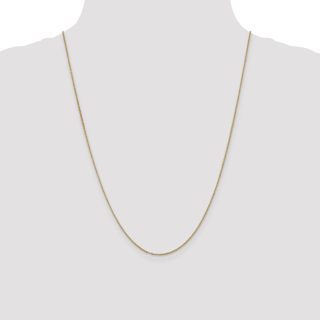 14K 24 inch 1.15mm Rolo with Lobster Clasp Pendant Chain