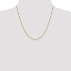 14K Yellow Gold Solid Rolo Chain Necklace 1.55mm