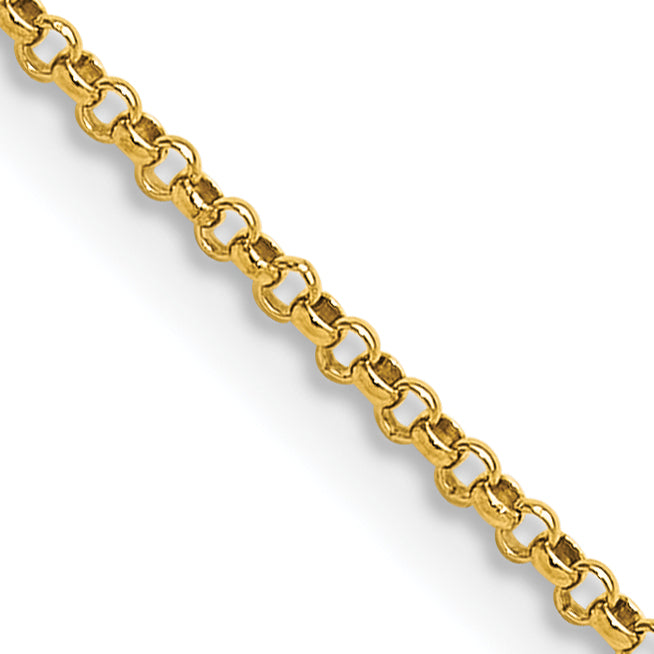 14K 1.55mm Rolo with Lobster Clasp Pendant Chain