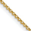 14K Yellow Gold Solid Rolo Chain Necklace 1.55mm