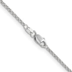 14K White Gold Solid Rolo Chain Necklace 1.55mm