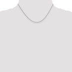 14K White Gold Solid Rolo Chain Necklace 1.55mm