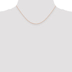 14K Rose Gold 16 inch .5mm Baby Rope with Spring Ring Clasp Chain