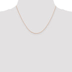 14K Rose Gold 18 inch .5mm Baby Rope with Spring Ring Clasp Chain
