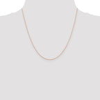 14K Rose Gold 20 inch .5mm Baby Rope with Spring Ring Clasp Chain