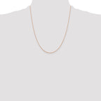 14K Rose Gold 22 inch .5mm Baby Rope with Spring Ring Clasp Chain